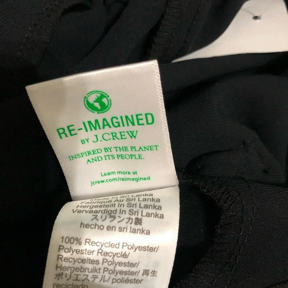 J. Crew Women's Jamie Pants Size 14T Black Straight Leg Classic Pull‎ On NWT